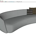 Multiplayer Sofa Pillow Minimalist Fabric 3d model