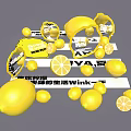 Lemon Themed Photo Spot with Whole Lemons Slices Decorations and Enjoy Lemon Life Vibe