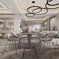 Modern Beauty Salon Interior Design With Comfortable Sofas Coffee Tables Pendant Lights And Plants