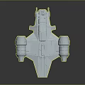 Detailed Futuristic Spacecraft 3D Model With Dual Thrusters And Aerodynamic Structure For Modern Space Missions