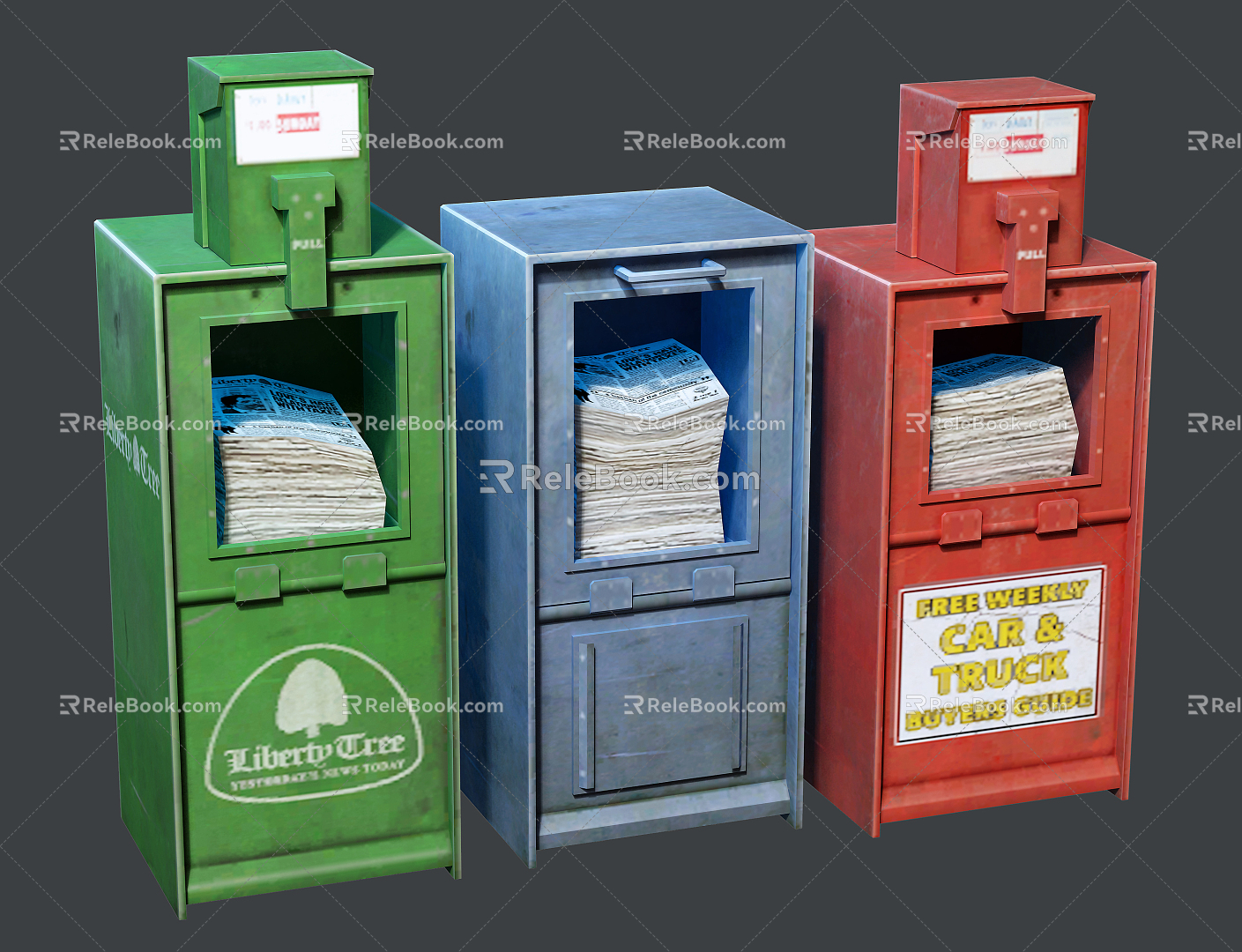 Modern recycling bin Newspaper recycling bin 3d model