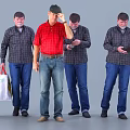 Modern Men Multiplayer Older Men 3d model