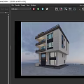 Modern Detached Villa Exterior Design With Multi Story Large Windows And Balconies