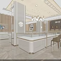 Modern Luxury Jewelry Store Interior Design With Bright Lighting Elegant Display Cases And Marble Flooring