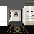 Modern Fitness Gym Interior With Exercise Bikes Treadmills Lockers Mirror Wall And Wooden Decor