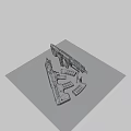 Tan Colored MDR Assault Rifle With Modern Tactical Design And Magazine