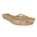 Woven Rattan Outdoor Chair With Curved Design And Comfortable Seat Structure