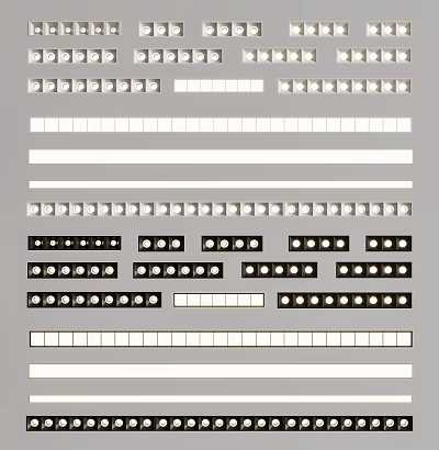Assorted Downlights And Spotlights With Modern Designs Multiple Sizes And Styles 3d model