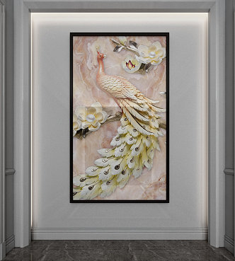 Modern Animal Painting Decorative Painting 3d model