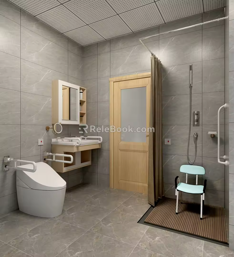 Suitable for aging toilet 3d model