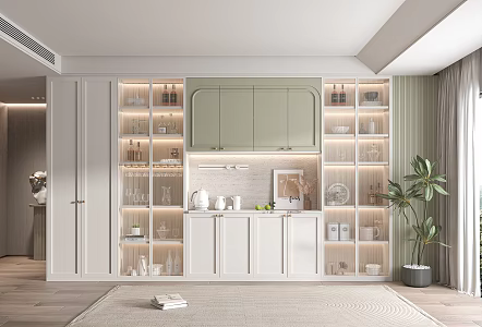 Nordic Wine Cabinet 3d model