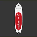 White And Red Paddle Board For Water Sports With Reader T Logo And Reaber Design