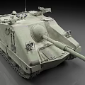 Military Tank Camouflage Painted Exterior With Tracks Cannon And Top Equipment