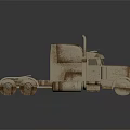 Rusted Vintage Truck With Old Metal Body And Detailed Design Features