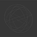 Abstract Sphere Structure With Hair Like Lines And Organ Inspired Design On White Background
