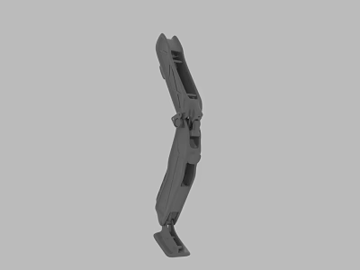 Gray Mechanical Structure 3D Model With Support Frame And Joint Connections 3d model