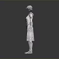 Futuristic White Jumpsuit Costume with Helmet Gloves Boots and Flowing Hem Design