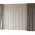 Modern Curtain Window Screen 3d model