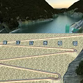 Commercial Hydropower Equipment at Shuangjiangkou Station with Dam and Reservoir in Mountainous Area
