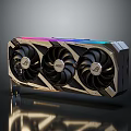High Performance Gaming Graphics Card With Three Fans And RGB Lighting