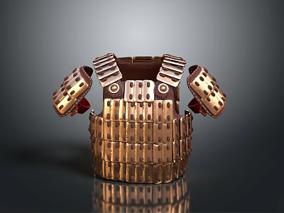Chinese Armored Armor Bronze Armor Copper Armor War Helmet 3d model