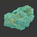 Vibrant Colored Stone And Wood Specimen Featuring Orange Green Blue Purple Tones And Label Tag