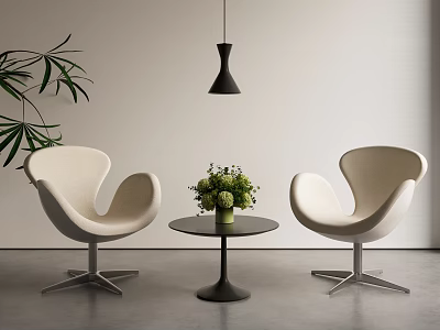 Negotiation table and chair combination office chair 3d model