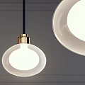 Modern Pendant Lights With White Shades Gold Bases And Gray Wall Background