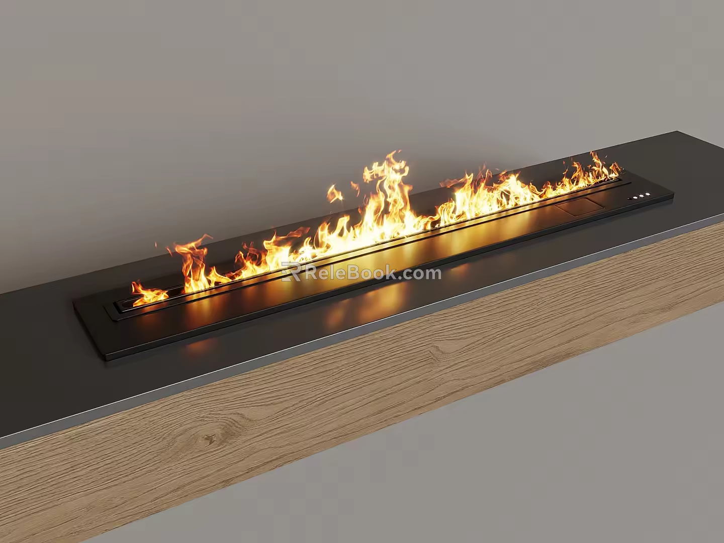 Intelligent electronic flame fireplace embedded flame fireplace 3d model