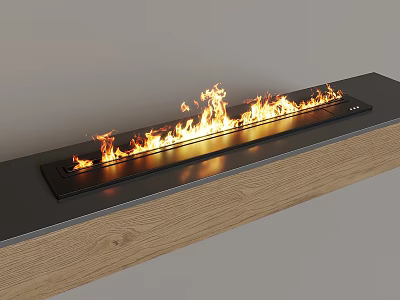 Intelligent electronic flame fireplace embedded flame fireplace 3d model