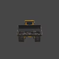 Yellow Heavy Duty Construction Loader With Large Tires And Front Bucket