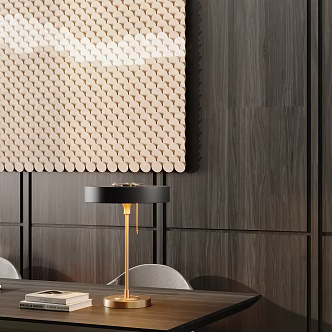 Light Luxury Vintage Metal Table Lamp Pull Wire Table Lamp Black Gold Table Lamp 3d model