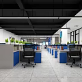 Modern Corporate Front Desk Reception Interior With Reception Counter Sofa And Green Plants