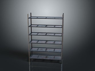 Iron frame large iron frame iron frame house factory industrial iron frame iron ladder rigid ladder work frame rigid scaffold 3d model