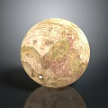 Vintage Globe Decorative Piece With Detailed World Map And Metal Stand Base