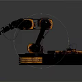 Modern robot wall robot arm mechanical arm 3d model