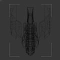 Sleek Blue Black Futuristic Fighter Jet With Aerodynamic Wings And Glowing Engine Lights