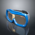 Blue Ski Goggles With Reflective Lenses And Comfortable Strap For Winter Sports