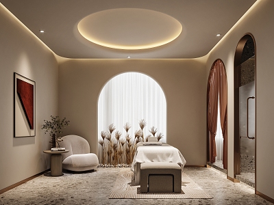 beauty salon club private rooms massage spa 3d model