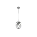 Modern Chandelier Design With Metal Frame And Clear Glass Illuminated Bulbs