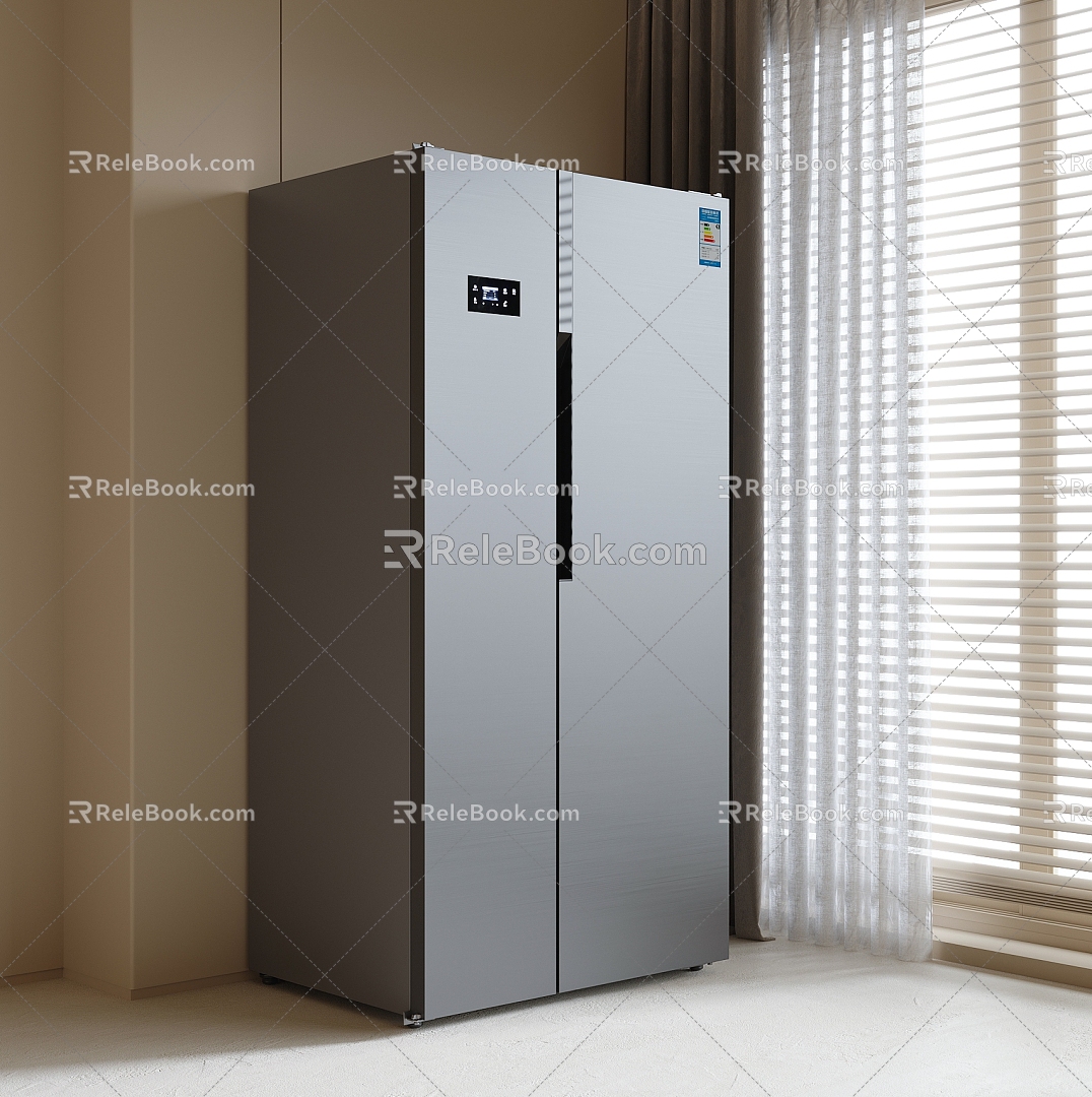 Refrigerator Double Door Refrigerator 3d model