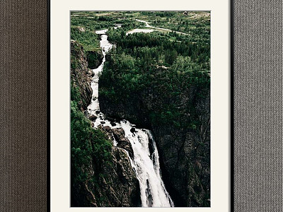 Modern Landscape Painting Simple Green Study Landscape Waterfall Decorative Painting model