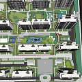 Modern Residential Landscape With High Rise Apartments Lush Green Gardens And Water Features