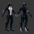 Shark Inspired Characters Creatures 3D Models With Green Bodies White Bellies And Muscular Build