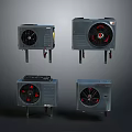 Modern air conditioner external air conditioner compressor refrigerator air conditioner refrigerator 3d model