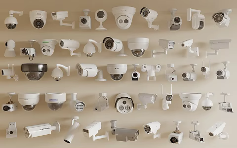 Security surveillance camera 3d model