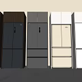 Modern Refrigerators And Freezers With Diverse Colors And Stylish Designs Showcased In A Line
