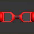 Red Hoverboard Daily Use Product With Modern Sleek Foot Pedals