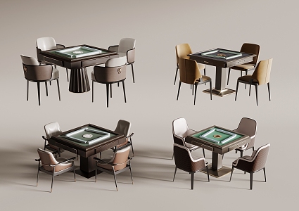 Modern Mahjong Table and Chair Mahjong Table 3d model