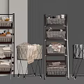 Modern Bathroom Shelving Units And Rolling Carts With Multi Tiered Storage For Towels And Baskets